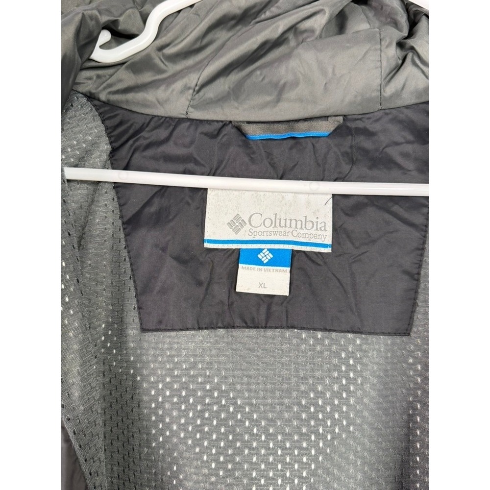 Columbia Omni Tech Waterproof Breathable Jacket Hooded Dark Gray Mens XL - Picture 4 of 5
